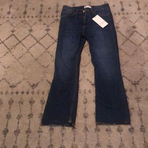Zara cropped flare jeans